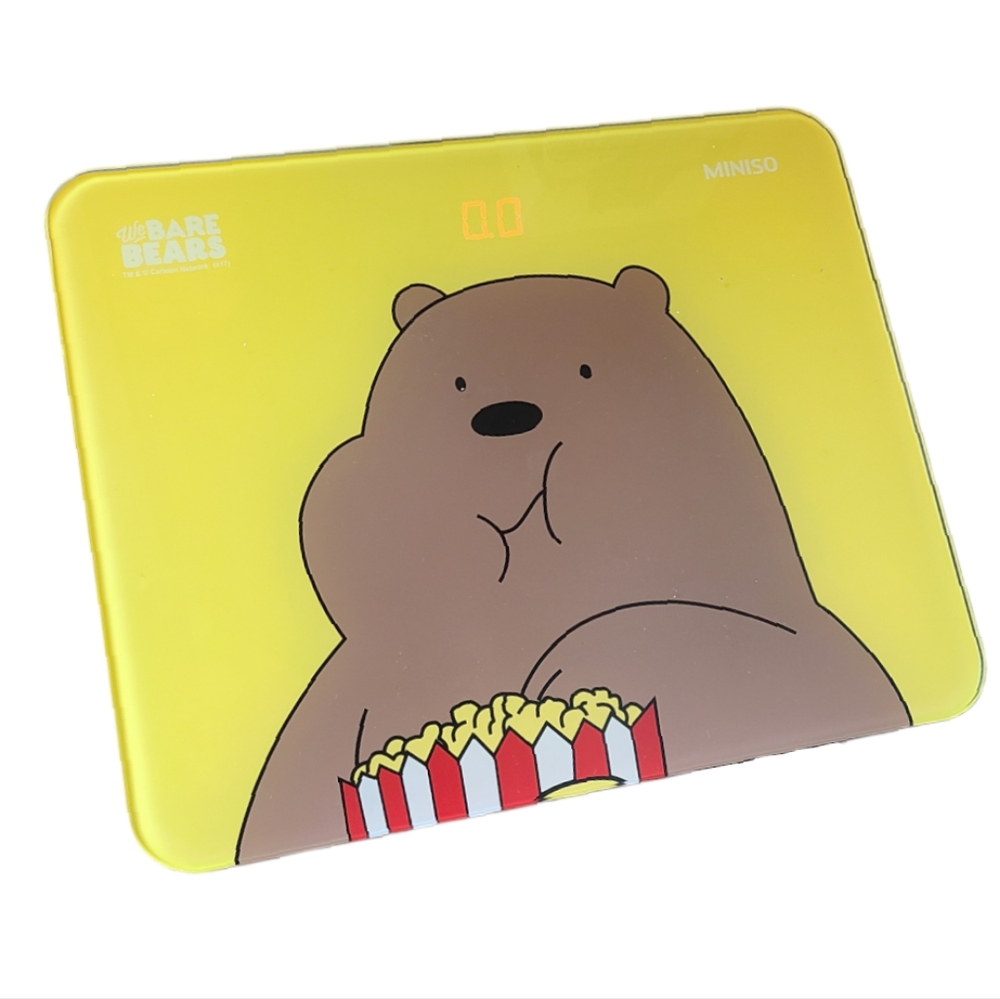 Miniso We Bare Bears Tempered Glass Digital Scale